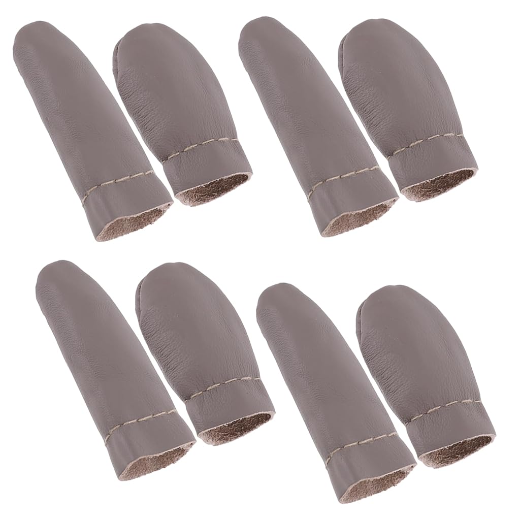 HASTHIP® 8Pcs Leather Finger Cots for DIY Crafting, Thumb & Index Finger Guards for DIY Punch Needle Art Non-slip Finger Cots Finger Protectors Covers for Men Women, One Size HASTHIP® 8Pcs Leather Finger Cots for DIY Crafting, Thumb & Index Finger Guards for DIY Punch Needle Art Non-slip Finger Cots Finger Protectors Covers for Men Women, One Size